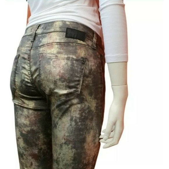 WOMENS Unisex MAVI Alexa Irridescent Skinny Jeans trousers Pant Size 8 Mid Rise - Picture 3 of 9